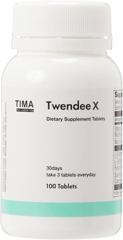X Super Antioxidante Suplemento por 8 Ingredientes Activos Vitamina B C L-Glutamina L-Cystine Coenzyme Q10 Succinic-Acid Humaric-Acid Niacin