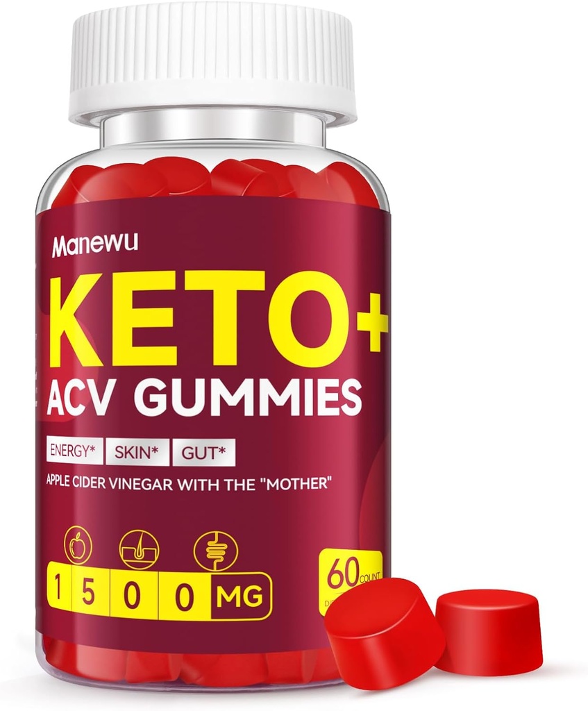 Keto ACV Gummies - 1500mg Keto Gummies Diet Suplemento para Mujeres y Hombres - Vinagre de sidra natural de manzana con madre - Gluten Gratis, Vegan, No GMO, Made in USA Visit the Store