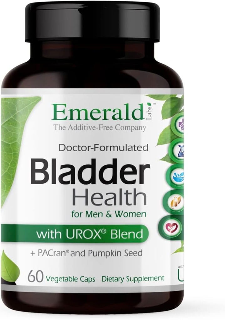 EMERALD LABS Bladder Health - Extracto de arándano Suplemento con extracto de semilla de calabaza &amp; Horsetail - Ofertas Urinary Tract Support* - 60 cápsulas vegetales (30-Day Supply)