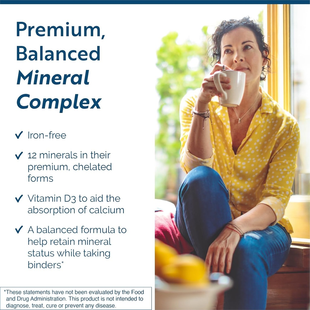 Investigación Nutricional Minerales Core - Suplemento Minerales Multi Iron-Free con Vitamina D3 " Minerales Trace para apoyar la fuerza ósea, la tiroides " Salud cerebral (120 cápsulas)