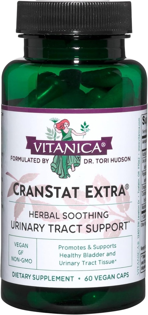 Vitanica CranStat Extra, Urinary Tract Support, Vegan, 60 cápsulas