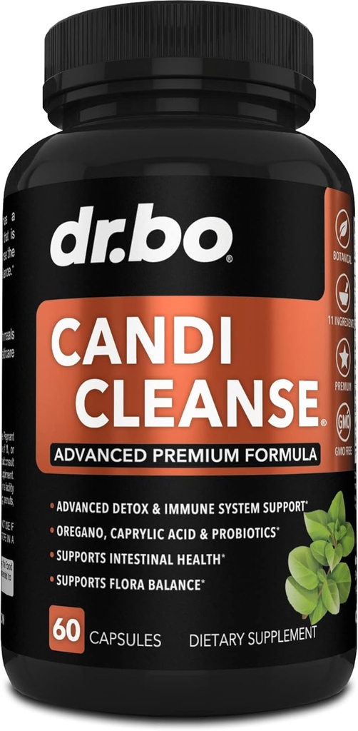 Candi Cleanse Support Suplemento Pills - Anti Overgrowth Suplementos para Hombres de Mujeres - Control de Equilibrio Extra Strength Cleanser Complejo Probiótico - Natural Oral Herbal Oregano " Capsulas de ácido caprílico