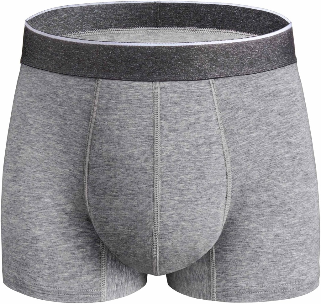 Mens Incontinence Underwear Washable, 2.3 oz Absorbent Leak Proof Reusable Boxer Briefs for Bladder Control 1 Pack(Gray, XL)