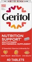 Geritol, Multivitamin Supplement, Contains B-Vitamins, Antioxidants, Vitamins C, E & D and Iron, 26 Essential Vitamins and Minerals, Gluten-Free, Non-GMO, No Artificial Sweeteners, 40 Tablets