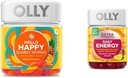 OLLY Hello Happy Gummy Worms, Mood Balance Support, Vitamina D, Saffron, Adult Chewable Suplemento &amp; Extra Strength Daily Energy Gummy, Caffeine Gratis, 1000mcg Vitamin B12, CoQ10, Goji Berry