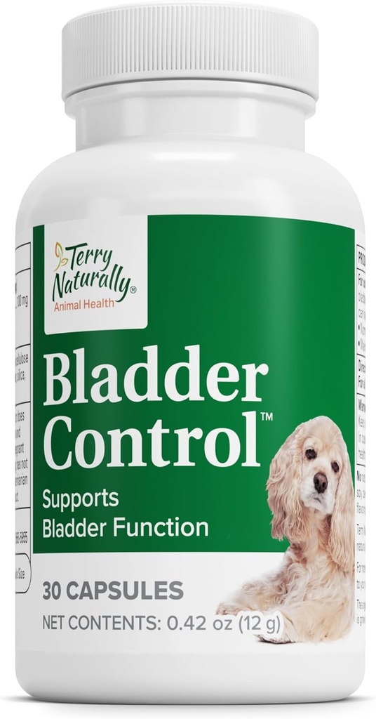 Terry Naturalmente Control de la vejiga - Suministros de mascotas para la salud de la vejiga - Apoyo Urinary Tract Health - Suplemento de salud del perro - Apoyo para perros - 30 cápsulas (30 piezas)