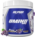 Alpha Supps Amino NRG+ BCAA Amino Energy Recovery Powder - Hydration Blend with Electrolytes - Focus Blend for Optimal Performance Support in Men &amp; Women (30 Servings, Juicy Grape)