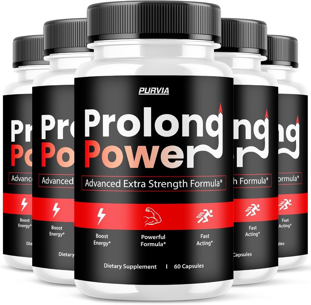 (5 Pack) Prolong Power Pills - Fórmula Oficial - Prolong Power Capsules Advanced Strength Formula Wellness Prolong Powder Pills Suplemento, Maximum Wellness ProlongPower (300 cápsulas)