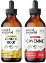 Wild &amp; Organic Ginger Root Tincture 4 fl oz &amp; Cayenne Pepper Tincture 4 fl oz