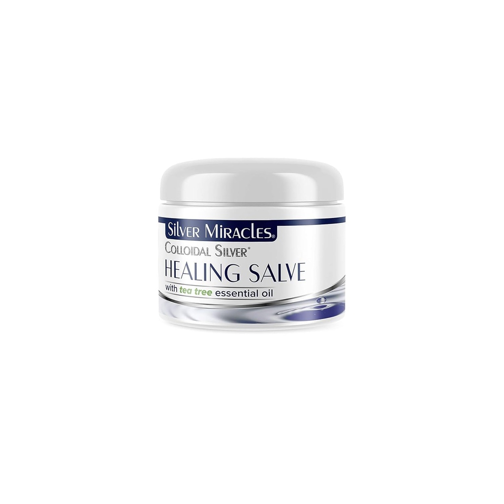 Silver Miracles Colloidal Plata Tea Tree Salve - ayuda a sanar y proteger - 1oz