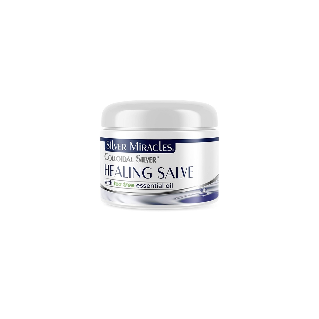 Silver Miracles Colloidal Silver Tea Tree Salve - helps heal and protect - 1oz