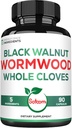 Satoomi 5 en 1 Wormwood Capsules Suplemento - con Black Walnut Cloves Turmeric y Berberine HCl - 90 cápsulas - Sistema Inmunitario &amp; Digestión Salud