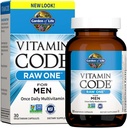 Jardín de la vida Código de vitaminas Raw One for Mens, Once Daily Multivitamin, 30 Capsules, One a Day Mens Vitamins Plus Fruit, Veggies & Probiotics for Mens Health, Vegetarian Multivitamins