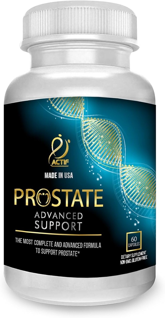 ACTIF Prostate Advanced Support with 20+ Factores, Complete Support for Prostate - 60 Capsules, Made in USA, Non-GMO