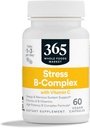365 by Whole Foods Market, Stress B-Complex with Vitamin C, Energy &amp; Nervous System Support, Vegan, 60 cápsulas