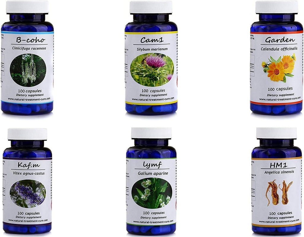 Hekma Center Supplements Package for Fibroids - 100% Natural Herbs, Vitamins, and Dietary Supplements for Fibroids - Puro Orgánico - Vegan - Fibroid