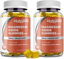 Magnesium Oxide 400mg Gummies, Magnesium Oxide Chewable Supplement for Muscle, Nerve & Heart Health, Vegan, Pinapple Flavor, 120 Count