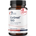 Diseños para Salud CoQnol 100mg - CoQ10 Ubiquinol con Bioavailabilidad Superior + Exclusiva Tecnología de Absorción - Doble CoenzymeQ10 Boost con GG - Corazón, Envejecimiento saludable + Soporte Celular (60 Softgels)