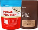Equip Foods Prime Protein Powder Vainilla &amp; Gold Standard Clean Coffee