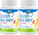 500 MG Suplemento de calcio con vitamina D3 " K2, zinc, magnesio " . Vitaminas para niños para niños. Fuerza de bonificación, Absorción alta, Chewables naranja, Gluten Free, 120 Tabs