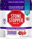 Moonstone Stone Stopper Drink Mix, Cranberry Raspberry, Kidney Stone Prevention, Calcium Oxalate Protector, Desarrollado por los urólogos para mejorar la higiene y apoyar la salud del riñón, 30 Day Supply