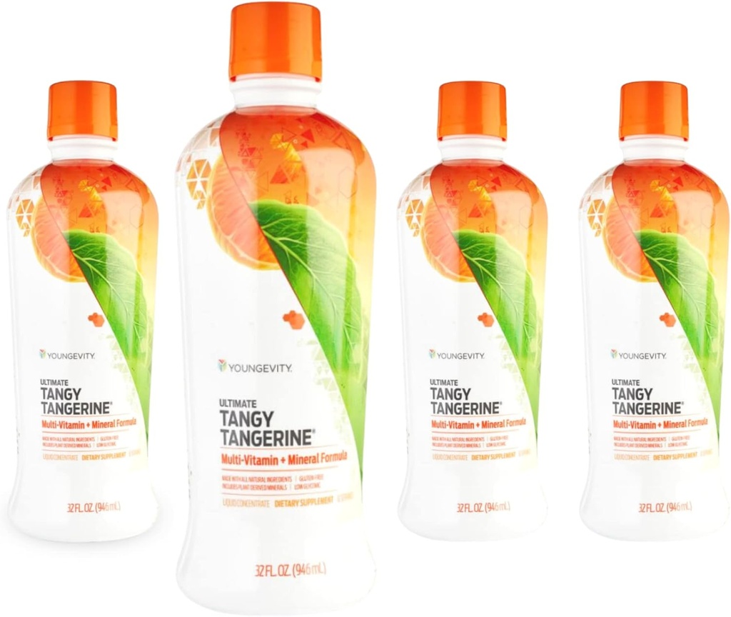 Youngevity Majestic Earth - Ultimate Tangy Tangerine, 32 FL Oz – Multivitaminas líquidos libres de gluten para hombres, apoyo diario de mujeres para niños – Boost Complete Nutritional Drink for Health, Energy