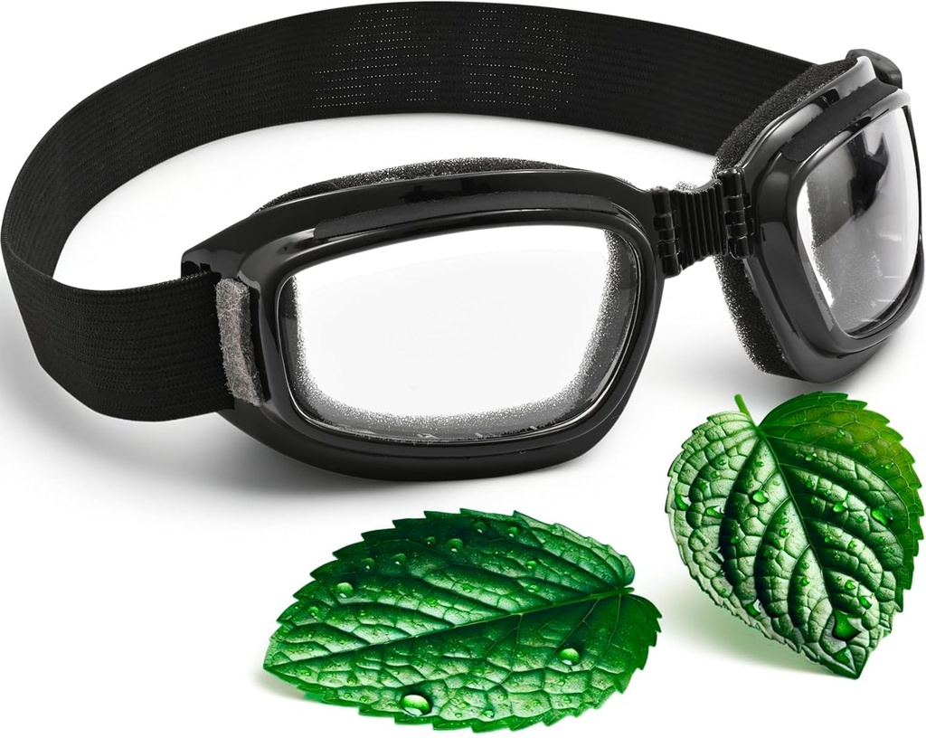 Gafas de alivio de ojos secos 3D con almohadillas de humedad y cómoda cuchilla suave – Hidratar máscaras de ojos secos de silicona con diseño de cámara hidratante, ajuste universal para uso de día y noche (transparente)