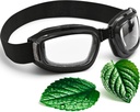Gafas de alivio de ojos secos 3D con almohadillas de humedad y cómoda cuchilla suave – Hidratar máscaras de ojos secos de silicona con diseño de cámara hidratante, ajuste universal para uso de día y noche (transparente)
