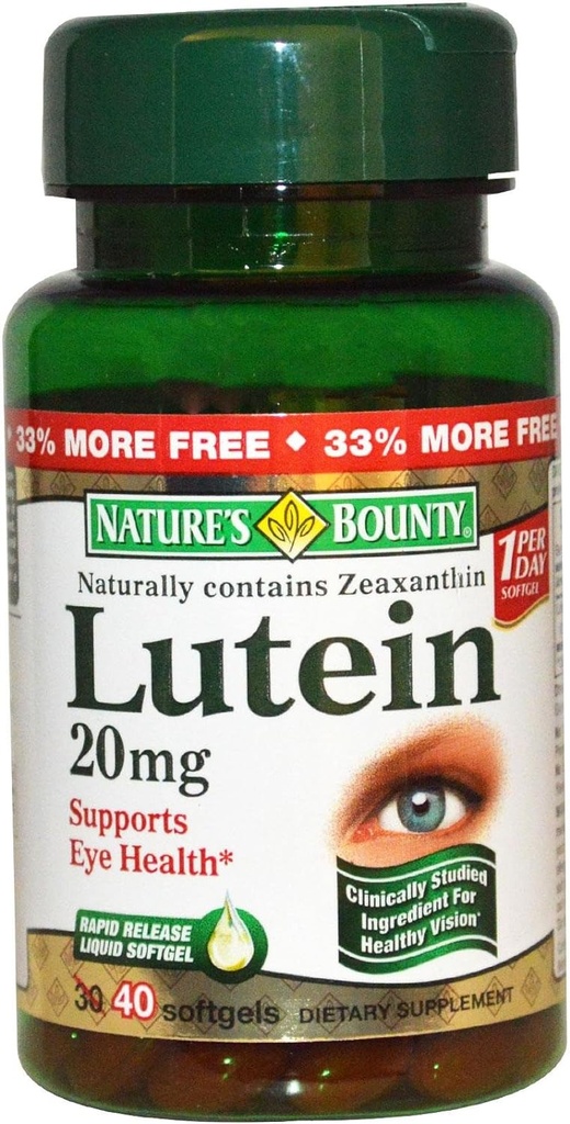 Bounty Lutein 20mg, 40 Softgels (Pack of 2)