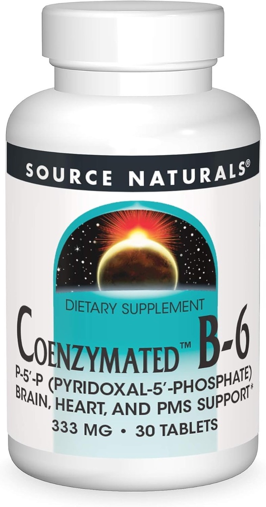 Fuente Naturales Coenzimated B-6, promueve un sistema nervioso saludable*, 333mg - 30 Tablets