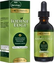 Go Nutrients Iodine Edge – Organic Nascent Iodine Liquid Supplement for Thyroid Support, Energy, Immune & Cognitive Health – High Absorption Drops - Natural Tincture for Women & Hombre – 1 oz