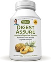 ANDREW LESSMAN Digest Assure 180 Capsules - Integral Blend of Powerful Natural Enzymes to Support and Enhance Digestive Health, Vegetarian-Sourced Enzymes, Small Easy to Swallow Capsules