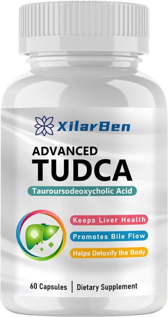 Genérico TUDCA Complemento-Liver Support,Cleanse Detox ventajaRepair,Ultra Strength Bile Salt TUDCA 1000mg 60 cápsulas