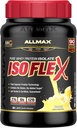 ALLMAX Nutrition ISOFLEX Whey Protein Isolate, Banana - 2 lb - 27 Gramos de Protein Por Scoop - Zero Fat & Sugar - 99% Lactose Free - Gluten Free &amp; Soy Free - Aproximadamente 30 Actuaciones