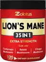 Zolotus 35 en 1 Lions Mane Mushroom Capsules Cordeyceps, Reishi, Elderberry, Ashwagandha, Panax Ginseng - 120 Conde
