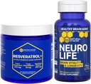 NATURAL STACKS NeuroLife &amp; Resveratrol Supplement Bundle - Supports Longevity & Brain Aging* - 120 Total Capsules