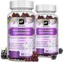 (2 Pack) Glucosamine Chondroitin Gummies, Extra Strength Joint Support Supplement with MSM " Elderberry for Mobility " , Antioxidant Support for Men " Women, 120 Gummies
