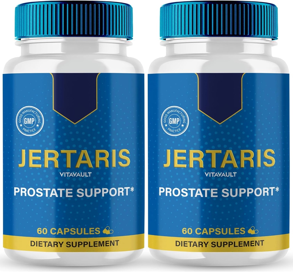 Jertaris Capsules, Jertaris Prostate Health Supplement Pills - Extra Strength, Jertaris Supports Prostate Heath All Natural Formula, Jerta RIS Capsules, Jer Taris Reseñas (2 Pack)