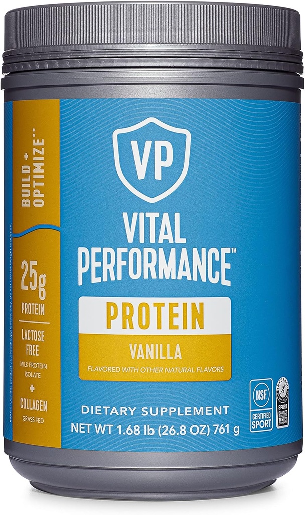 Vital Proteínas Collagen Peptides Polvo - Vainilla, Protein Powder Blend, Lactose-Free, Made Without Gluten, 1.68lb