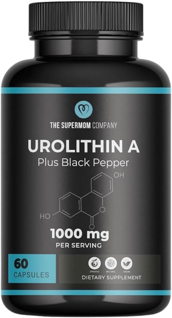 Urolithin A Plus Black Pepper Suplemento dietético - 1000 mg por ser, 60 cápsulas vegetales