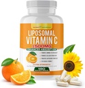 Vitamina Liposomal C 1500mg, Suplemento de vitamina C - Ácido ascórbico de alta absorción - Suplemento de inmunosuporte " Ayuda a la producción de colágeno- 180 cápsulas