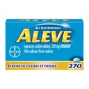 Aleve Caplets, Naproxen Sodium 220 mg (NSAID), Pain Reliever/Fever Reducer, #1 Orthopedic Surgeon Recommended, 270 Count
