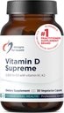 Designs for Health Vitamin D Supreme - Vitamin D 5000 IU with 2000mcg Vitamin K as MK4 for Bone Health, Heart Health, Mood & Immune Support - Vitamin D3 Enhanced with GG Supplement (30 Capsules)