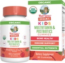 MaryRuth Orgánicas Niños Vitaminas Silencioso USDA Orgánica Silencio Gummies Multivitamínicas + Postbióticos para Edades 4+ Silencio Lactobacillus Rhamnosus ANTE Vegan Silencio No-OMM 60 Conde