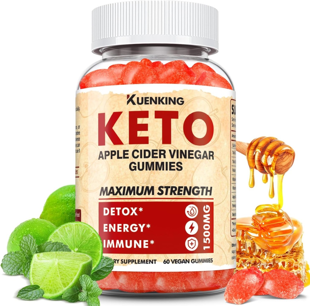 Keto ACV Gummies Advanced Formula, Apple Cider Vinegar Gummies Formulated with Pomegranate Beet Juice Powder B12, 1500MG Vegan Non GMO 56 Gummys