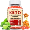 Keto ACV Gummies Advanced Formula, Apple Cider Vinegar Gummies Formulado con Pomegranate Beet Juice Powder B12, 1500MG Vegan Non GMO 56 Gummys