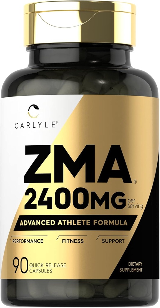 Carlyle ZMA Supplement for Men &amp; Women 2400mg ← 90 Cuenta ← Non-GMO, Gluten Free Formula