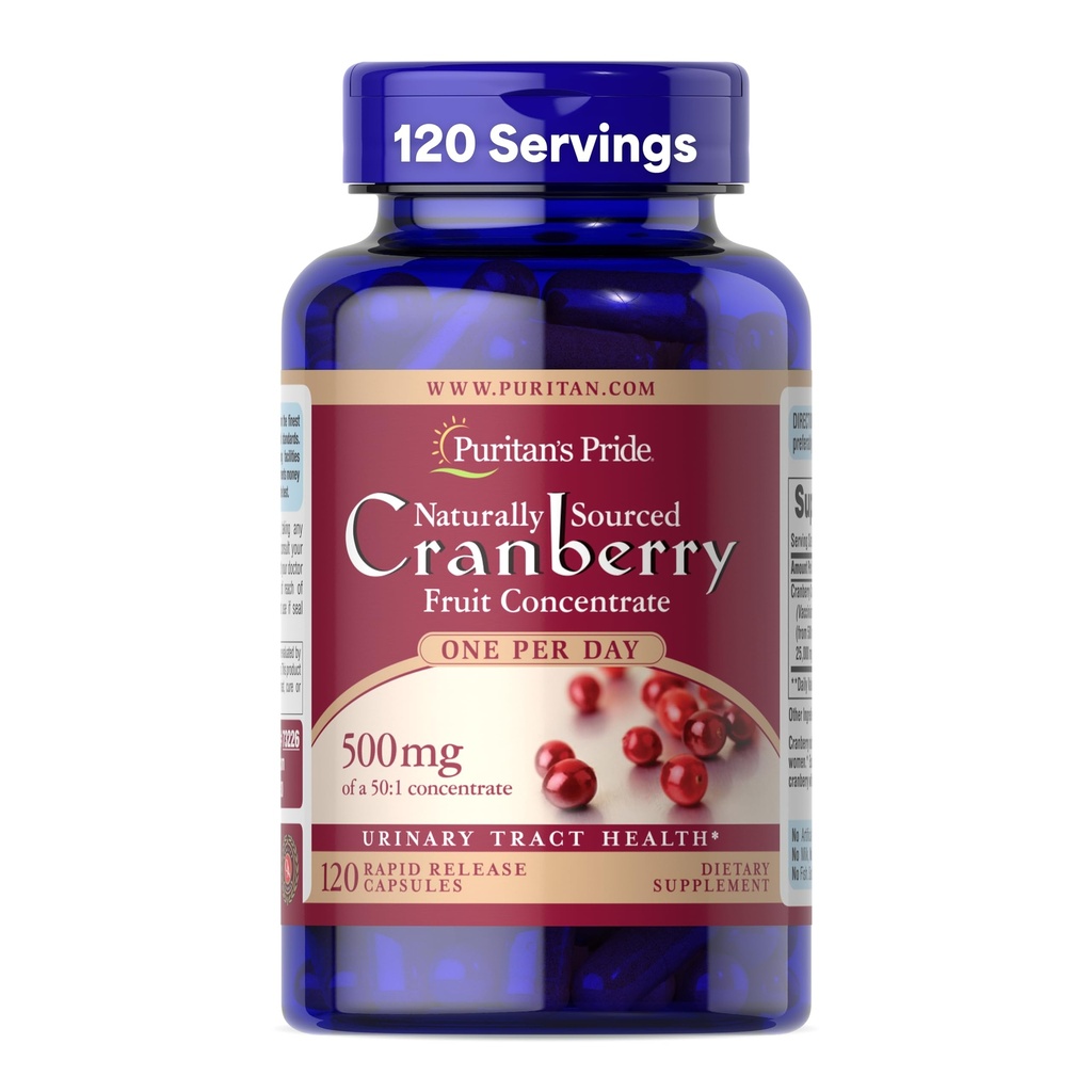 Puritan's Pride One A Day Cranberry - 120 Capsules admite salud urinaria