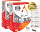 Suplemento activo de hierro 25 mg – Probado clínicamente para aumentar los niveles de energía de hierro – suave, no exigente, altamente absorbido – 120 cápsulas