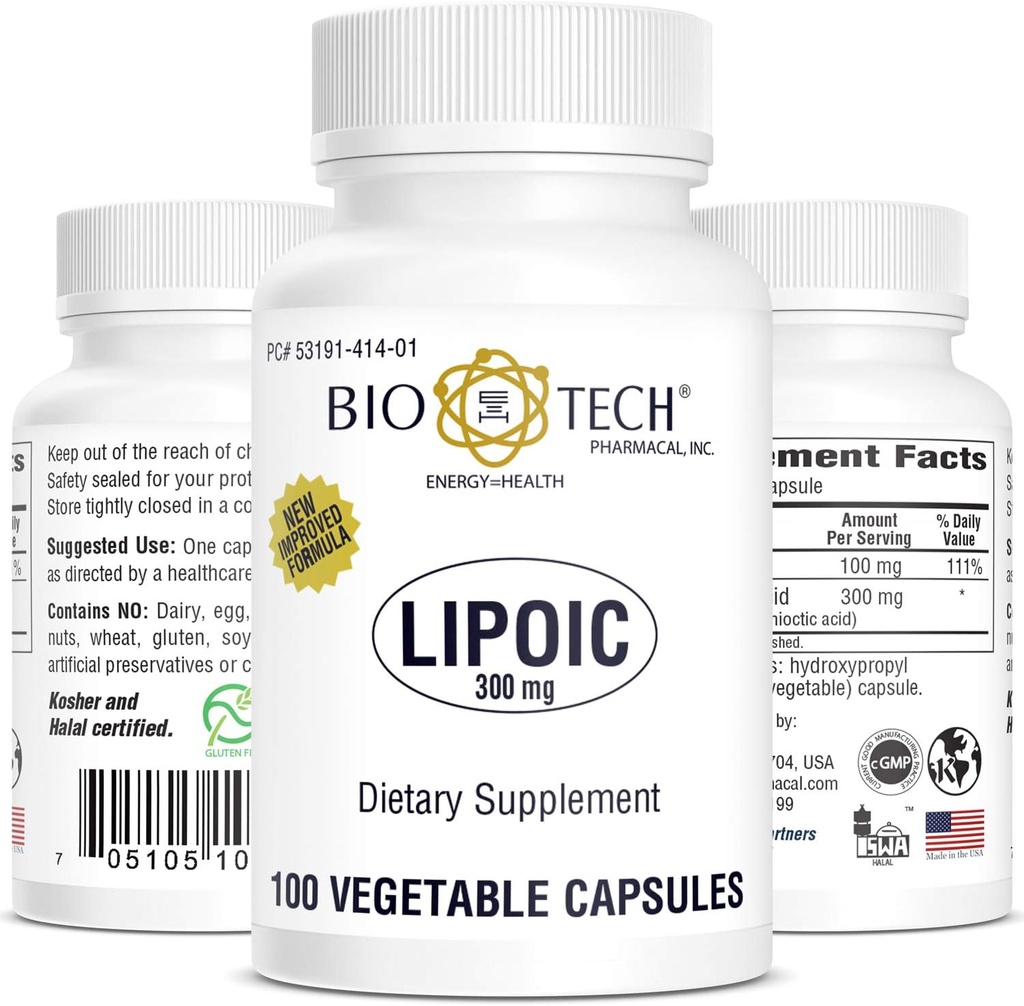 BioTech Pharmacal - Lipoic Acid (300mg) - 100 Conde
